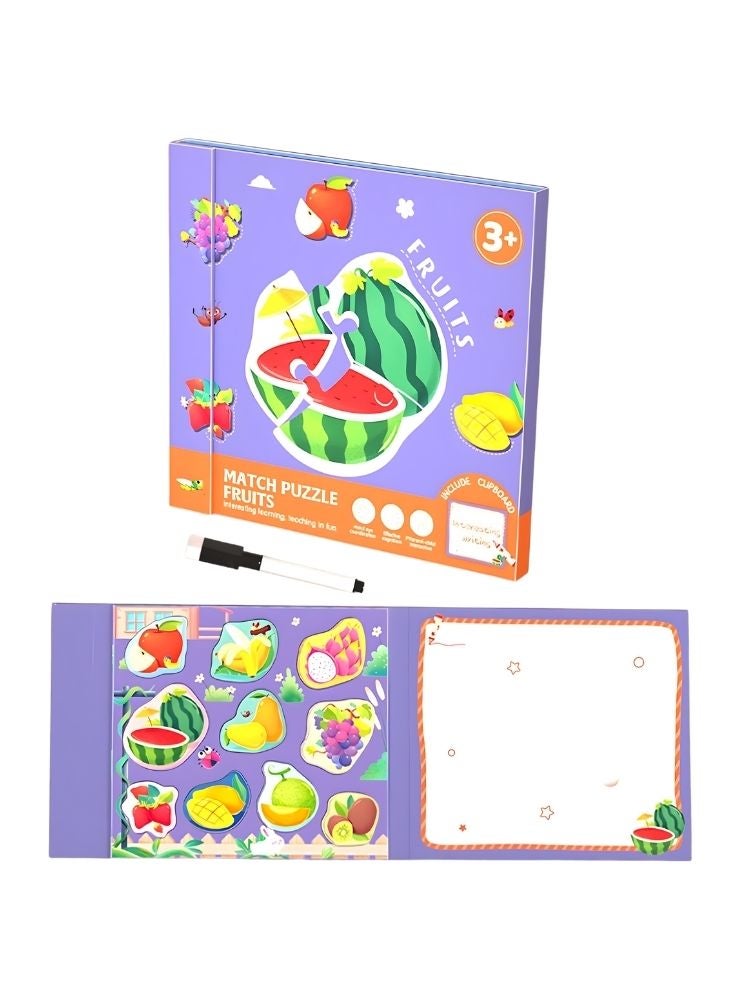 Premium Fruits Matching Puzzle Board Game for Kids – Early Learning Educational Toy for Toddlers, Color Recognition & Cognitive Skill Development - Image 1